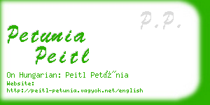 petunia peitl business card